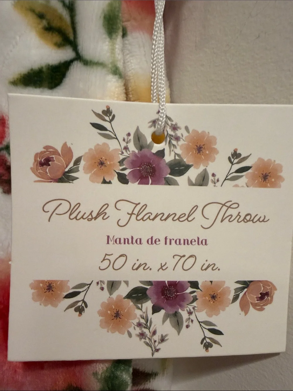 Plush Floral Throw Blanket by RTStyles - Red & Yellow Floral